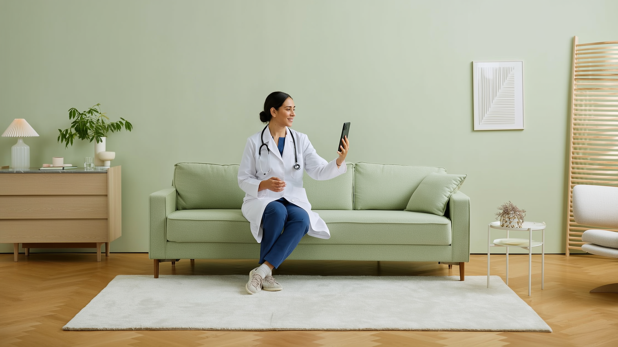 Patient on a telehealth visit